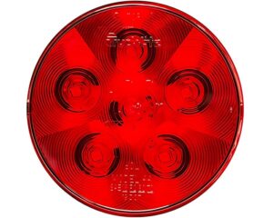 Truck-Lite®  6-Diode 4″ LED Stop Turn Tail Round Light, No Plug – Red Lens (44302R)