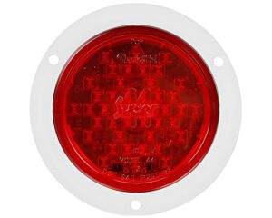 Truck-Lite® LED Stop Turn Tail Round Light, Diamond-Shell, Acrylic Red Lens (44883R)