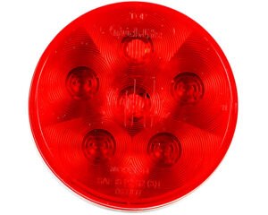 Truck-Lite® LED Stop Turn Tail Round Light, Diamond-Shell, Acrylic Red Lens (44982R)