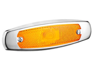 Grote® Low Profile Clearance Marker Light, Built-in Reflector w/ Bezel, Amber (45663)