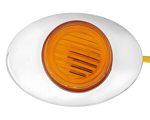 Grote® M3 Series LED Clearance Marker Oval Light, .180 Molded Bullet with Bezel, Amber Lens (45773)