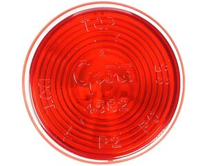 Grote® 2″ Round Clearance Marker Light, Twist-On Mount – Red Lens (45822)