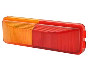 Grote® 12V Rectangular Clearance Marker Light, Male Pin – Split Amber Lens (46740)