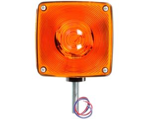 Truck-Lite® Dual-Face Turn Signal Pedestal Incandescent Light, 2 Bulb Red/Yellow Lens (4800)