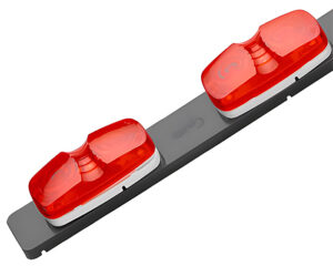 Grote® Low-Profile Light Bar, Twist-in Lock, For 2.5″ Round Lamps – Red Lens (49082)