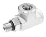 Parker® 1/8" MORB x 7/16" x 7/16" FORB, Straight Thread Run Tee (4AOG5JG5-S)
