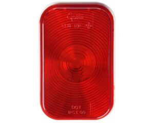 Grote® Rectangular Stop Tail Turn Light, Double Contact – Red Lens (52202)