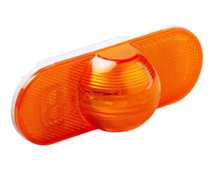 Grote® Oval Lamp Side Turn Marker Light, Grommet Mount, Female Pin, Amber Lens (52513)