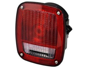 Grote®  12V Two-Stud Stop Tail Turn Light, Metri-Pack Single Connector – Red / Clear (53722)