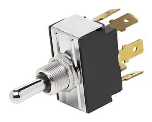 Cole Hersee® 6-Blade H/D Toggle Switch, DPDT On-On – Plated Steel Cap (55018)