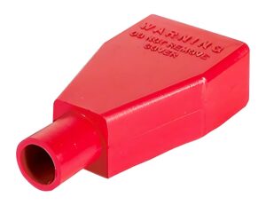 Grote® 1/0-2/0 Gauge, Straight Clamp Terminal Protector – Red (84-9143)