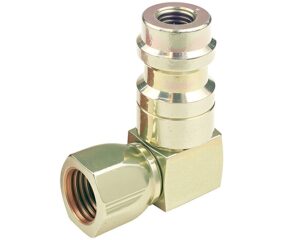 Four Seasons 59985 Service Port Adapter, 90° Retrofit – High Side 1/4″ SAE to R134a