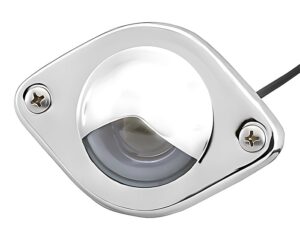 Grote® 12V 0.59A Round Courtesy Light, Screw Mount – Clear Lens, Steel (60251)