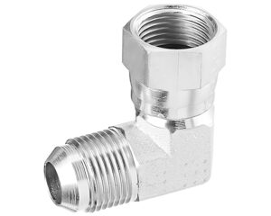 Brennan 5/16″ MJIC x 5/16″ FJIC Swivel, 90-Deg. Elbow, Steel (6500-05-05-FG)