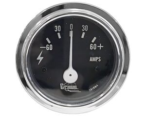 Gemini -60 to +60 Amp. Range, Non Shunt, Ammeter Electrical Gauge (71044)