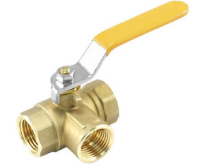 1/4″ Female NPT Pipe, 600 WOG, 400-PSI, Brass 3-Way Ball Valve (BV2101-B)