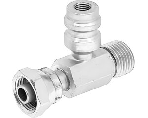Eaton Weatherhead®  5/8" Tube, Bumped Tube O-Ring Service Port Steel Adapter w/ R134a Service Port (75704)