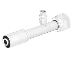 Eaton Weatherhead®  5/8" Hose I.D  x  5/8" Female Bumped O-Ring Swivel, R134A Low Service Port, 757 Series Crimp Hose Fitting (75712E-Z61)