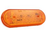 Grote® 12V Oval LED Strobe Light, Male Pin, ABS Housing, Acrylic Amber Lens (77363)