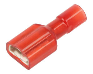 Grote® 0.25" Female Quick Disconnect, For 22-16 AWG, Nylon Red (83-3187)