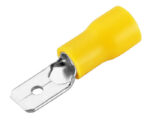 Grote® 0.250″ Male Quick Disconnect, For 12-10 AWG, Vinyl Yellow (84-2591)