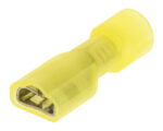Grote® 0.25" Female Quick Disconnect, For 12-10 AWG, Nylon Yellow (84-3587)