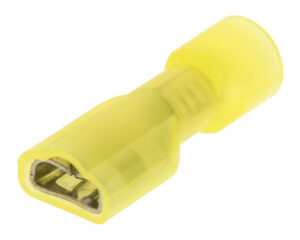 Grote® 0.25" Female Quick Disconnect, For 12-10 AWG, Nylon Yellow (84-3587)