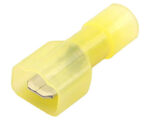 Grote® 0.250" Male Quick Disconnect, For 12-10 AWG, Nylon Yellow (84-3591)