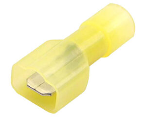 Grote® 0.250" Male Quick Disconnect, For 12-10 AWG, Nylon Yellow (84-3591)