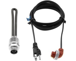 Temro Zerostart 300W/120V, Oil Immersion Pan Heater, 6" Element Long (8609861)