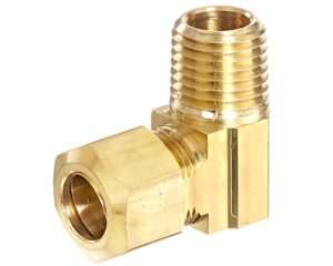 3/8″ Tube x 1/8″ MNPT, Air Brake Fitting, Brass 90° Male Pipe Elbow (1469-6A)