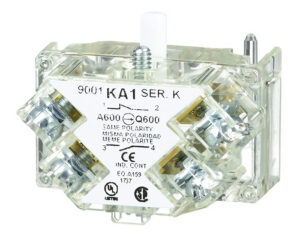 Schneider Electric® 9001K Series – DPST, 10A 600V Push Button – Contact Block w/ Protected Terminals (9001KA1)