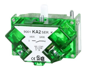 Schneider Electric® 9001K Series – SPST, 10A 600V Push Button – Contact Block w/ Protected Terminals (9001KA2)