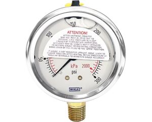Wika® 8345333 / 2.5" Face Diameter, Pressure Gauge, 0-300 PSI (900651)