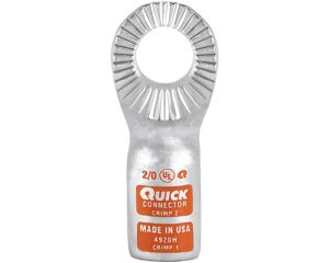 3/0 Gauge, 1/2" Stud Hole, Battery Connector Straight Lug (901128)