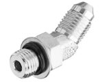 Gates® G60308-0404 Adapter, 45° Elbow, Male O-Ring Boss to Male JIC Flare