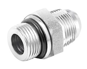 Adaptall  1″ Male JIC  x  27mm Male  Metric, Straight Adapter, Includes Washer / O-Ring (9068-16-27)