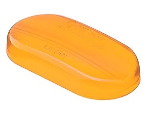 Grote® 0.750″ Thick, 4″ Clearance Marker Replacement Lens, 2-Bulb No Splice Lens, Amber (91573)