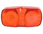 Grote® 0.76″ Thick, 4″ Clearance Marker Replacement Lens, 2-Bulb  Square – Red (91962)