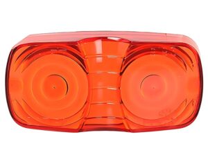 Grote® 0.76″ Thick, 4″ Clearance Marker Replacement Lens, 2-Bulb  Square – Red (91962)
