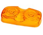 Grote® 0.760″ Thick, 4″ Clearance  Marker Replacement Lens, 2-Bulb Square – Amber (91963)