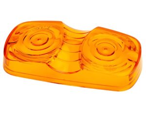 Grote® 0.760″ Thick, 4″ Clearance  Marker Replacement Lens, 2-Bulb Square – Amber (91963)