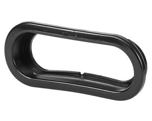 Grote® 2.5" x 6.75" Hole – Open Grommet, For 6″ Oval Lights, Black PVC (92420)