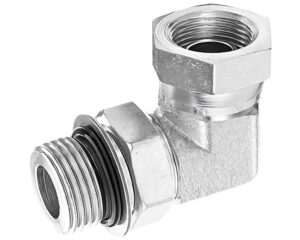 Brennan 1/4″ Female Swivel x 1/4″ MORB, 90-Deg. Elbow Tube Fitting, Forged Steel (6901-04-04-NWO-FG)