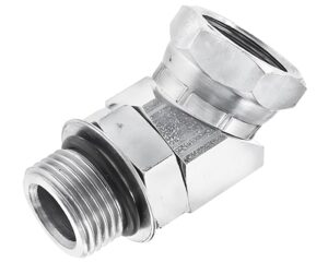 Eaton Weatherhead® 1-1/16"  Male ORB x 3/4″ Female Swivel, 45-Deg. Elbow, Steel (9365X12X12)