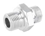 Adaptall 1/4″ Male NPT x 12mm Male Metric, Straight Adapter,  Steel (9607-04-12X1.25)