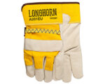 Watson Gloves® Longhorn Leather Gloves, Elastic Closure, Large, Yellow (A281EU)
