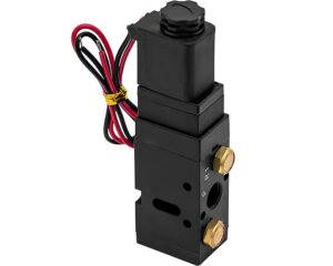 HD Plus® 1/4″ PT All Ports, 2-Position 12V Solenoid Control Air Valve – Black (AC195)