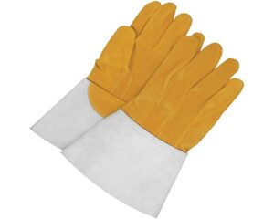 Bob Dale® Size 8 / XS, Gauntlet 5" Cuff, TIG Welder Gloves, Split Deerskin Palm (ALG1141-8)