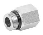 Adaptall 12mm Male Din Tube x 3/8″ FNPT, Straight Adapter, Steel (9635S-18-L12-06)